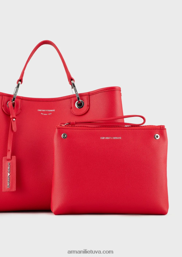 moterys koralas Armani vidutinio myea pirkėjo krepšys su elnio raštu 02482X687