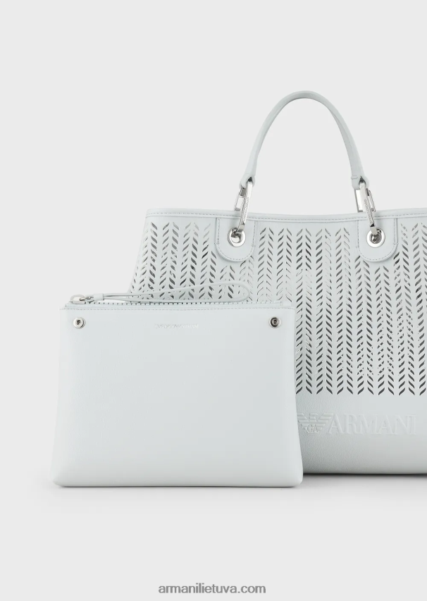 moterys ledasarmani tvarumo vertybės vidutinio myea pirkėjo krepšys su perforuotu ševrono motyvu 02482X705