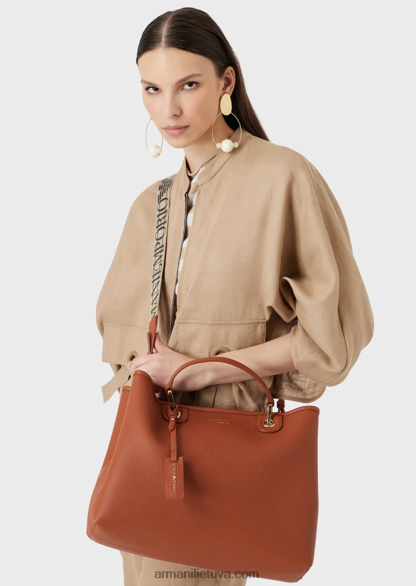 moterys pudra rausva Armani vidutinio myea pirkėjo krepšys su elnio raštu 02482X677