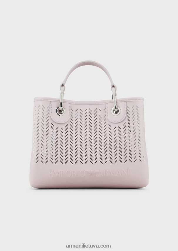 moterys rožinisarmani sustainability vertina mažą myea pirkėjo krepšį su perforuotu ševrono motyvu 02482X706