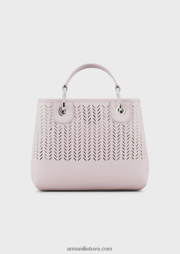 moterys rožinisarmani sustainability vertina mažą myea pirkėjo krepšį su perforuotu ševrono motyvu 02482X706