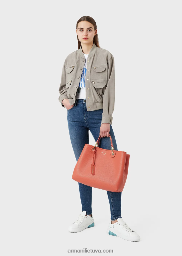 moterys rudas Armani vidutinio myea pirkėjo krepšys su elnio raštu 02482X676