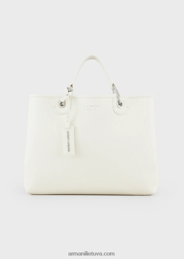 moterys sidabras/dūmas Armani vidutinio myea pirkėjo krepšys su elnio raštu 02482X680