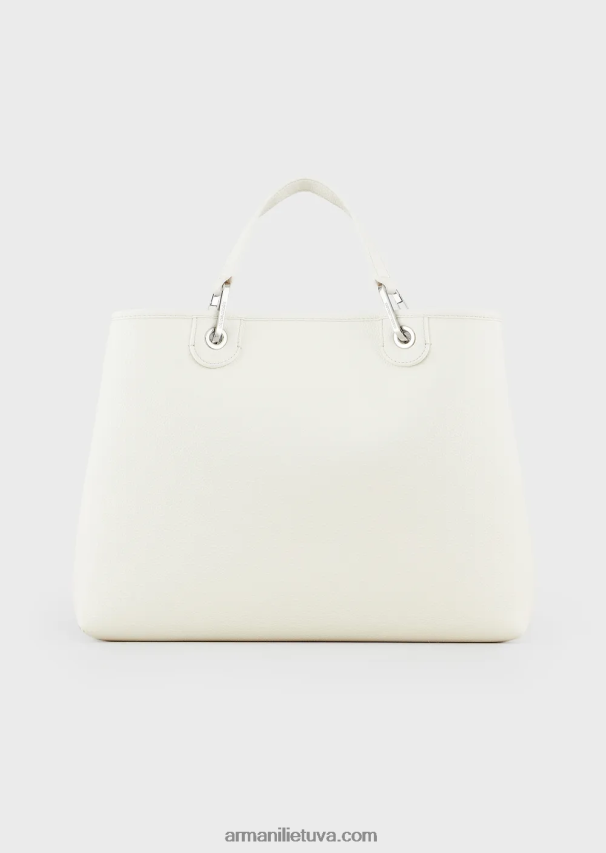 moterys sidabras/dūmas Armani vidutinio myea pirkėjo krepšys su elnio raštu 02482X680