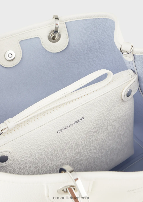 moterys sidabras/dūmas Armani vidutinio myea pirkėjo krepšys su elnio raštu 02482X680