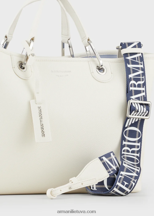 moterys sidabras/dūmas Armani vidutinio myea pirkėjo krepšys su elnio raštu 02482X680