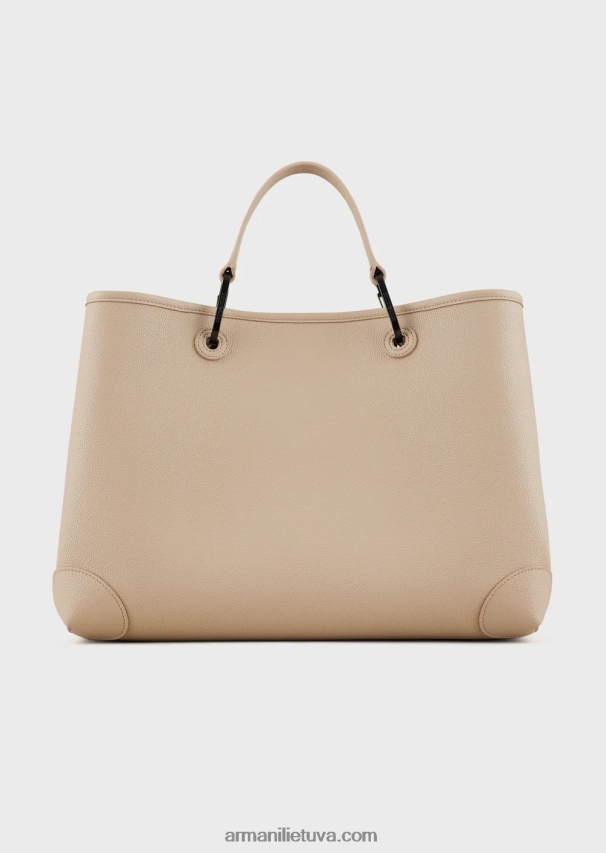 moterys smėlio spalvos Armani vidutinis kelių kišenių myea pirkėjo krepšys su elnio raštu 02482X703