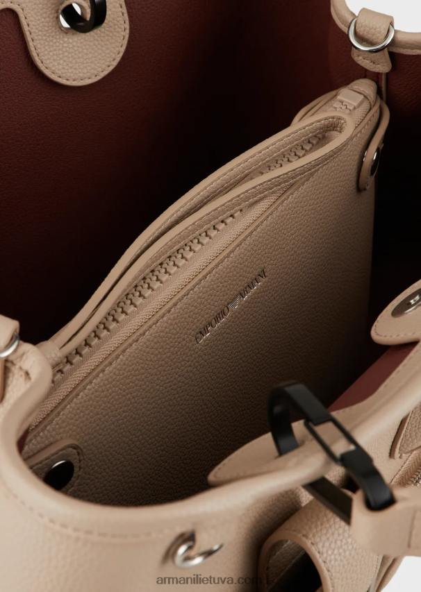 moterys smėlio spalvos Armani vidutinis kelių kišenių myea pirkėjo krepšys su elnio raštu 02482X703