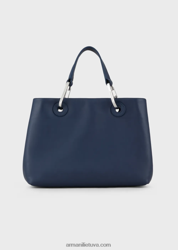 moterys tamsiai mėlyna Armani mažas myea pirkėjo krepšys iš ekologiškos odos 02482X718