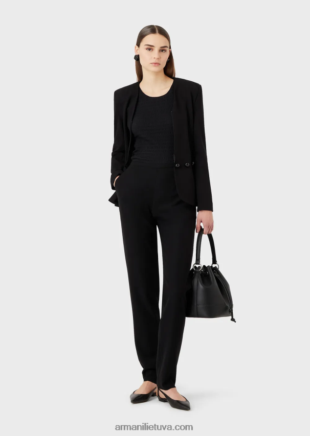 moterys juodas Armani kibiro krepšys su petnešėlėmis 02482X740