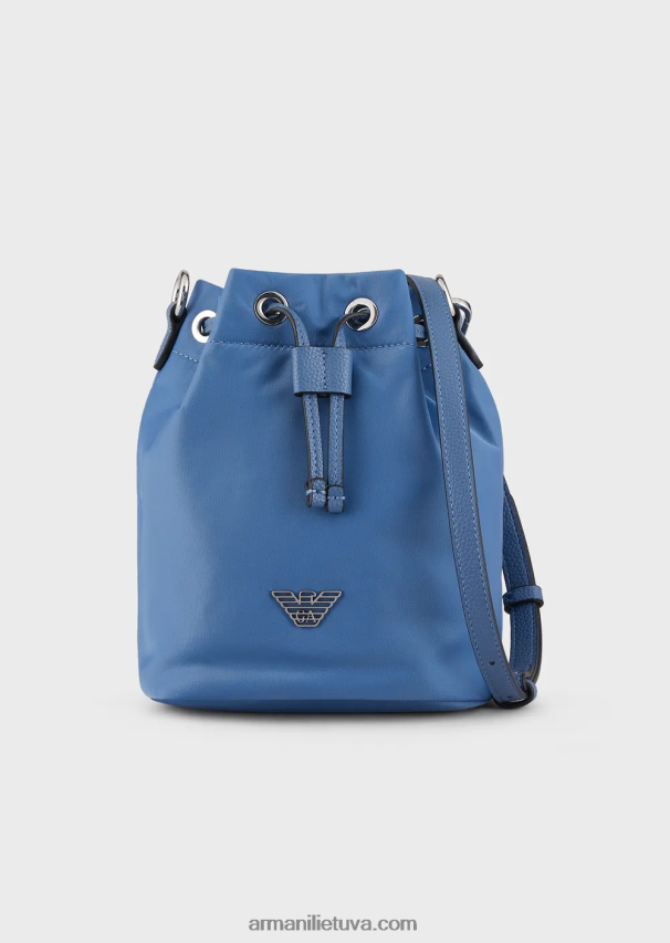 moterys žydros spalvos Armani Kelionių reikmenų perdirbtas nailoninis kibiras 02482X741