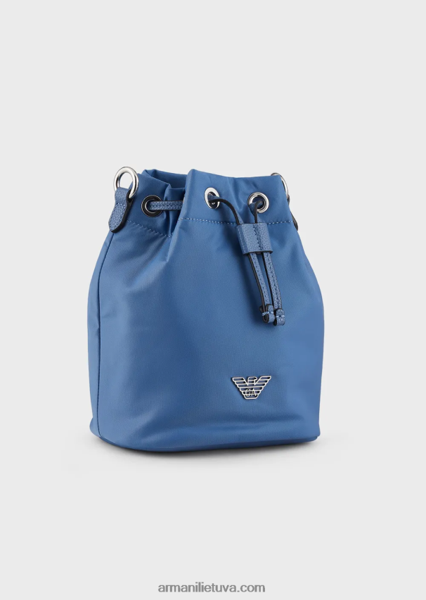 moterys žydros spalvos Armani Kelionių reikmenų perdirbtas nailoninis kibiras 02482X741