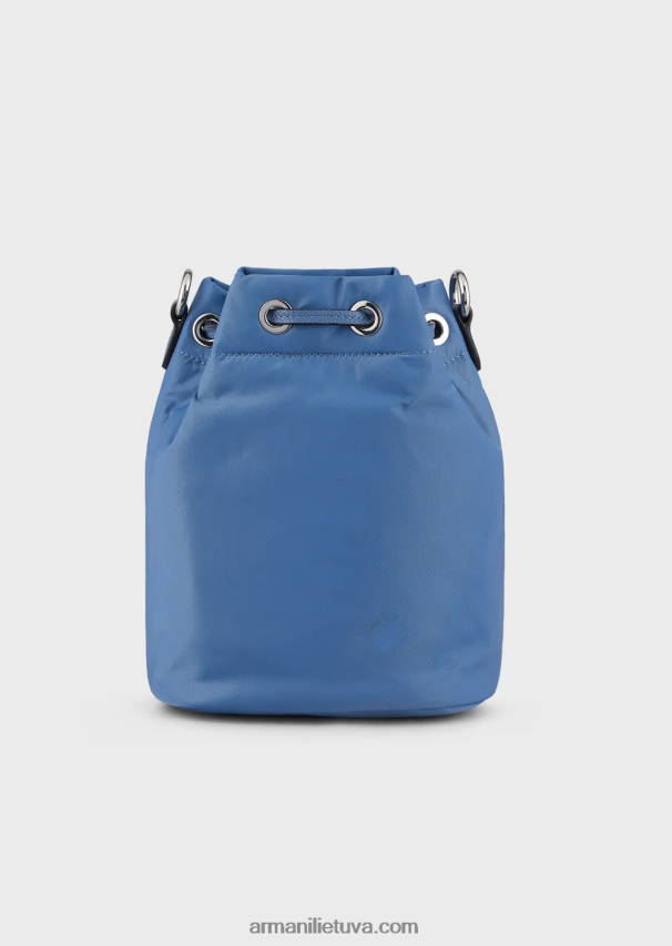 moterys žydros spalvos Armani Kelionių reikmenų perdirbtas nailoninis kibiras 02482X741