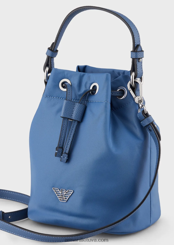 moterys žydros spalvos Armani Kelionių reikmenų perdirbtas nailoninis kibiras 02482X741