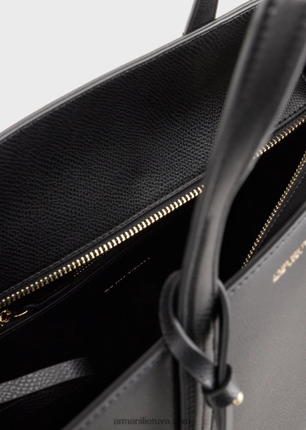 moterys juodas Armani palmellato odos apdaila pirkėjo krepšys su žavesiu 02482X734