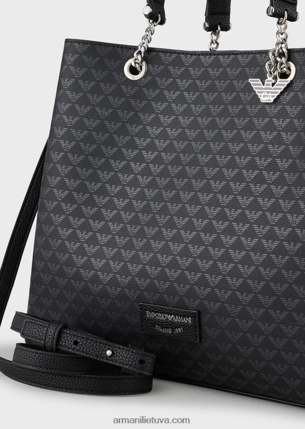moterys modelis Armani visas erelis pirkėjo krepšys su erelio žavesiu 02482X724