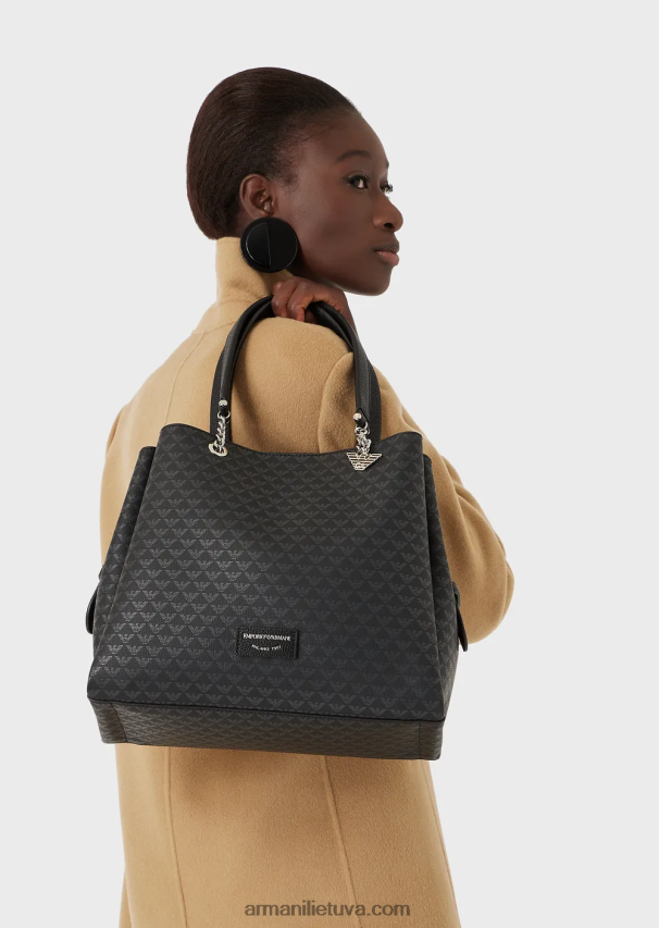 moterys modelis Armani visas erelis pirkėjo krepšys su erelio žavesiu 02482X724