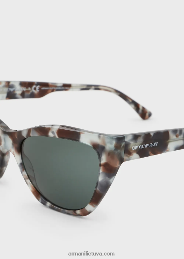 moterys žalias Armani katės akių akiniai nuo saulės 02482X933