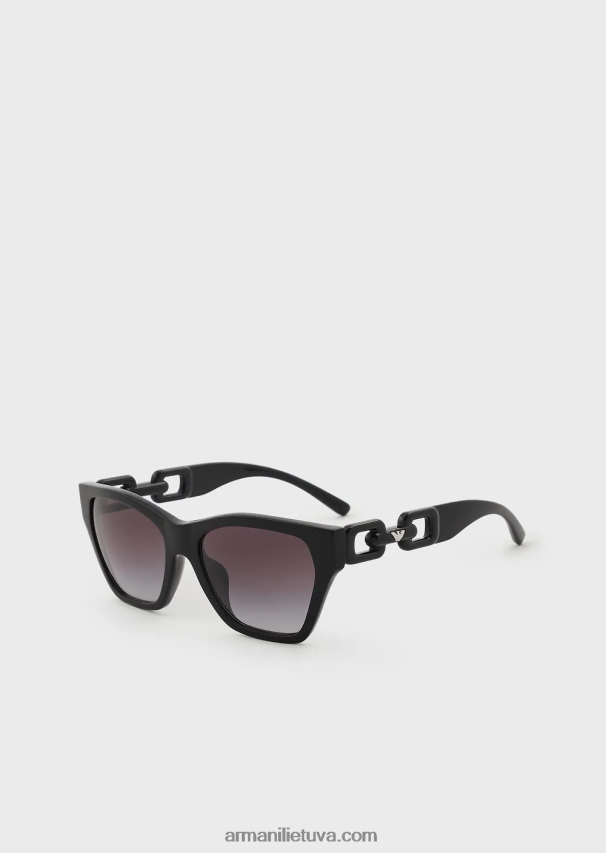 moterys juodas Armani katės akių akiniai nuo saulės 02482X956