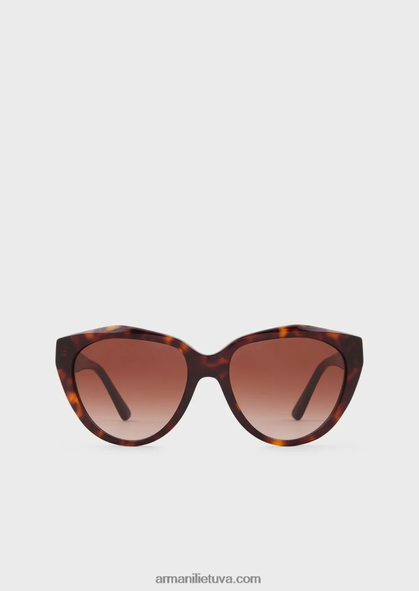 moterys tamsiai rudas Armani drugelio formos akiniai nuo saulės 02482X940