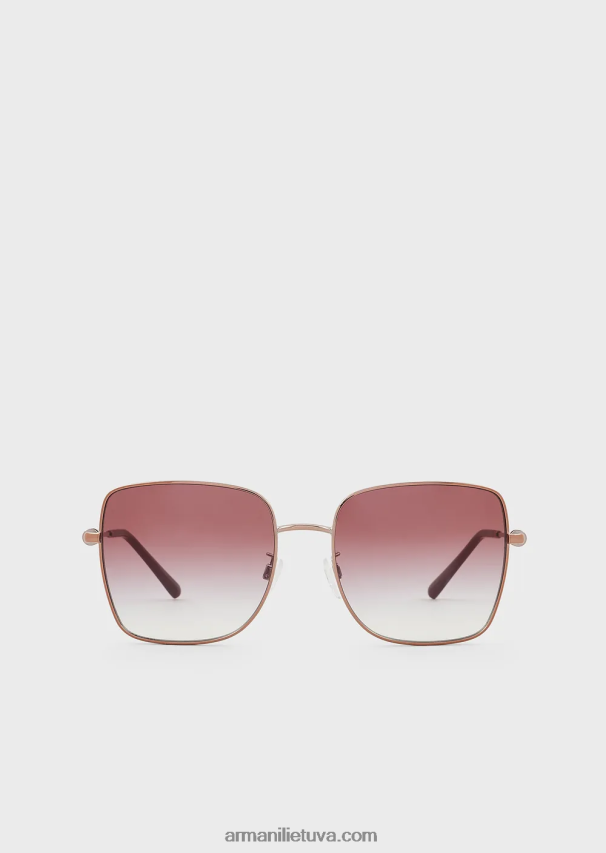 moterys violetinė Armani kvadratiniai akiniai nuo saulės 02482X979