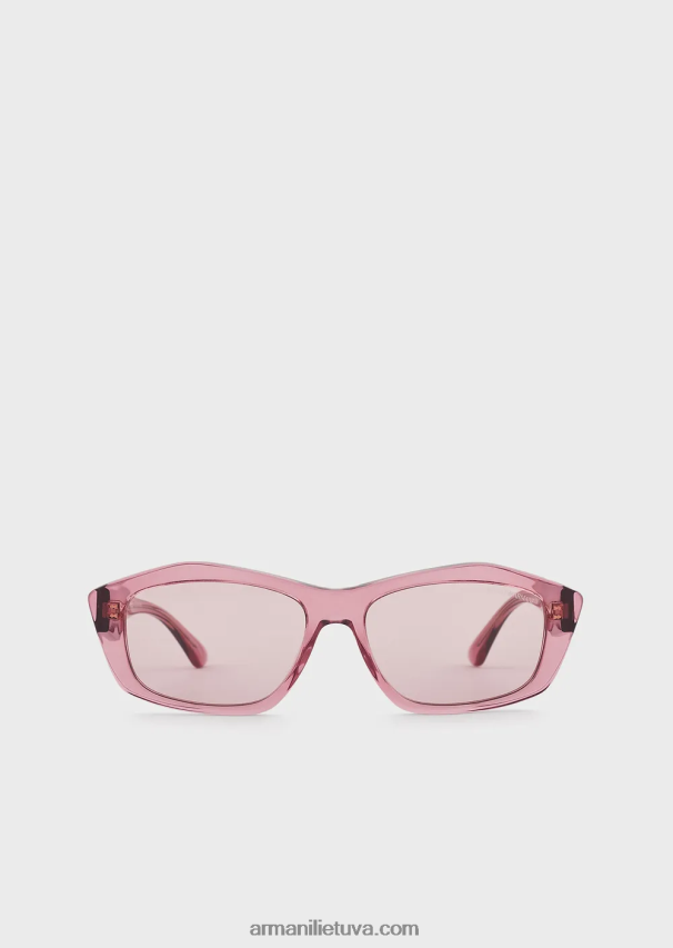 moterys violetinė Armani netaisyklingos formos saulės akiniai 02482X942