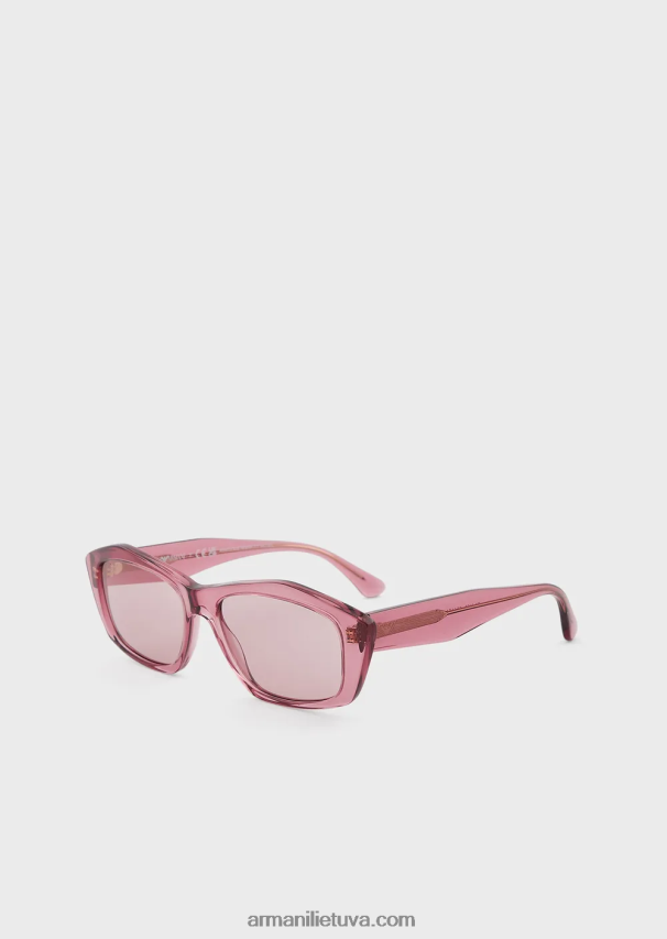 moterys violetinė Armani netaisyklingos formos saulės akiniai 02482X942
