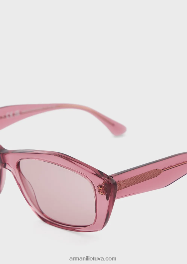 moterys violetinė Armani netaisyklingos formos saulės akiniai 02482X942