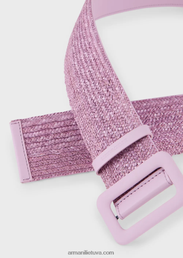 moterys lilla Armani aukštu juosmeniu šiaudinis diržas 02482X763