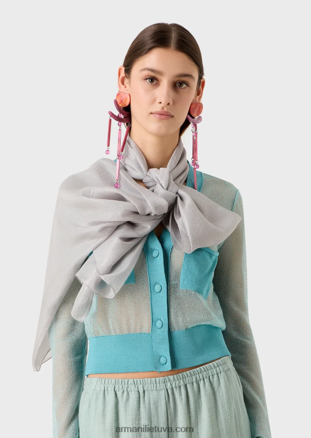 moterysArmani laminuoto šilko vienos rankovės gūžčiojimas pečiais 02482X874