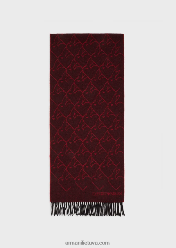 moterysArmani triušio žakardo kašmyro šalikas 02482X871