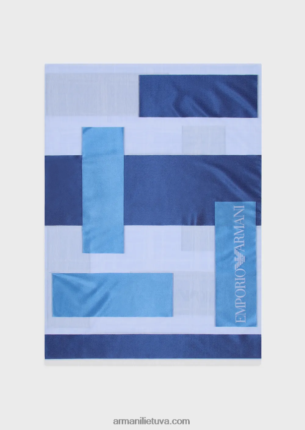 moterys mėlyna Armani acetato mišinio pavogė su devore plokštėmis 02482X860