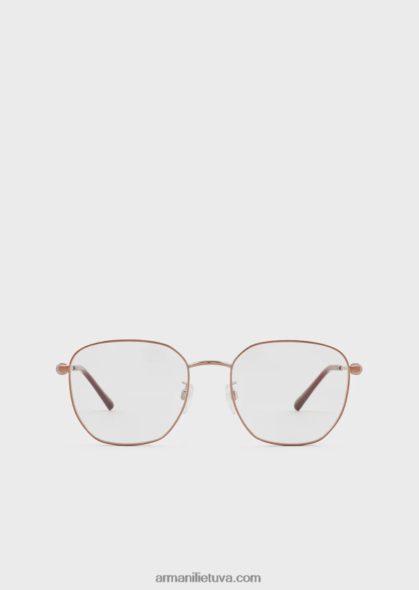 moterys bronzos Armani kvadratiniai akiniai 02482X922