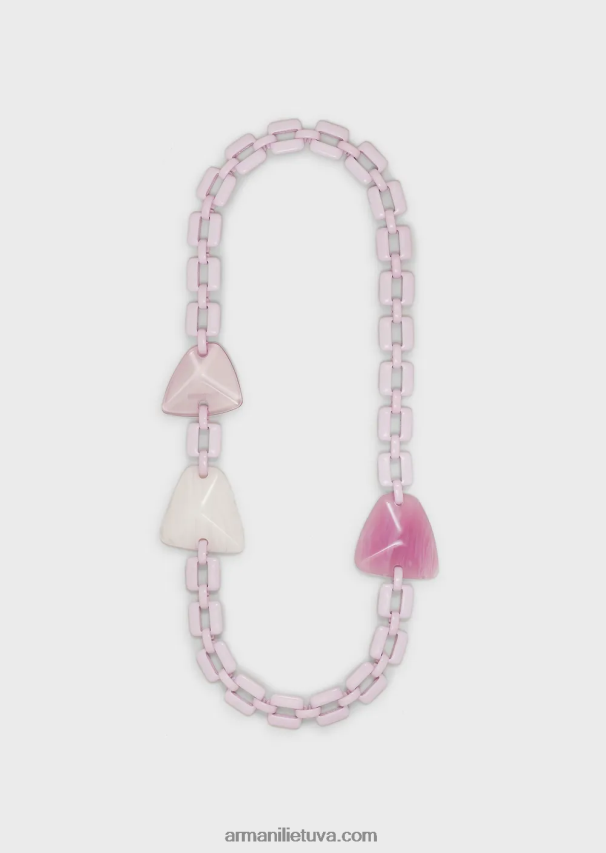 moterysArmani didelių gabaritų grandinės karoliai su organinio stiklo akmenimis 02482X811