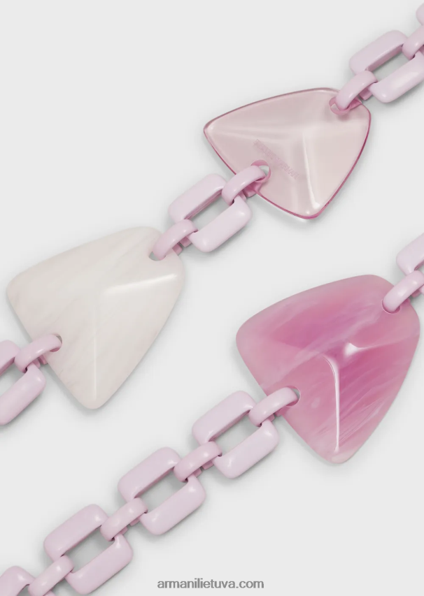 moterysArmani didelių gabaritų grandinės karoliai su organinio stiklo akmenimis 02482X811