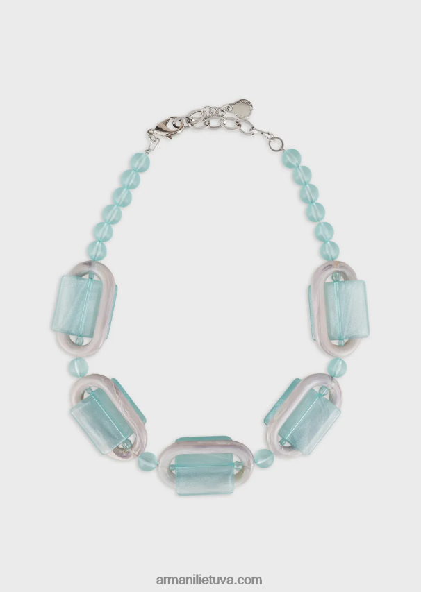 moterysArmani karoliai su organinio stiklo sferomis ir geometrinėmis detalėmis 02482X808