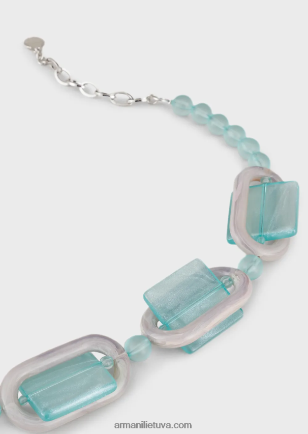 moterysArmani karoliai su organinio stiklo sferomis ir geometrinėmis detalėmis 02482X808