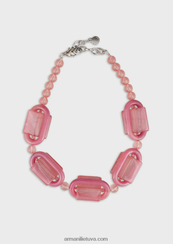 moterysArmani karoliai su organinio stiklo sferomis ir geometrinėmis detalėmis 02482X809