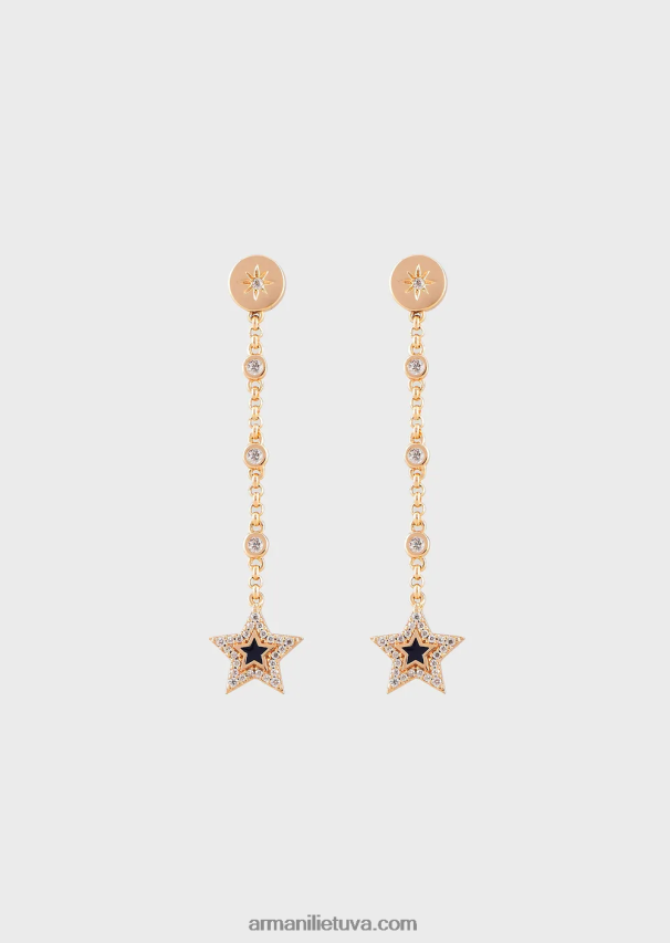 moterysArmani mėlyni lakuoti auskarai 02482X846