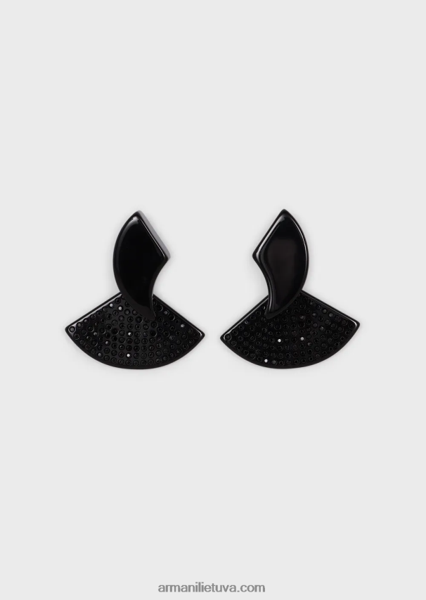 moterysArmani organinio stiklo pakabinami auskarai su swarovski kristalais 02482X813