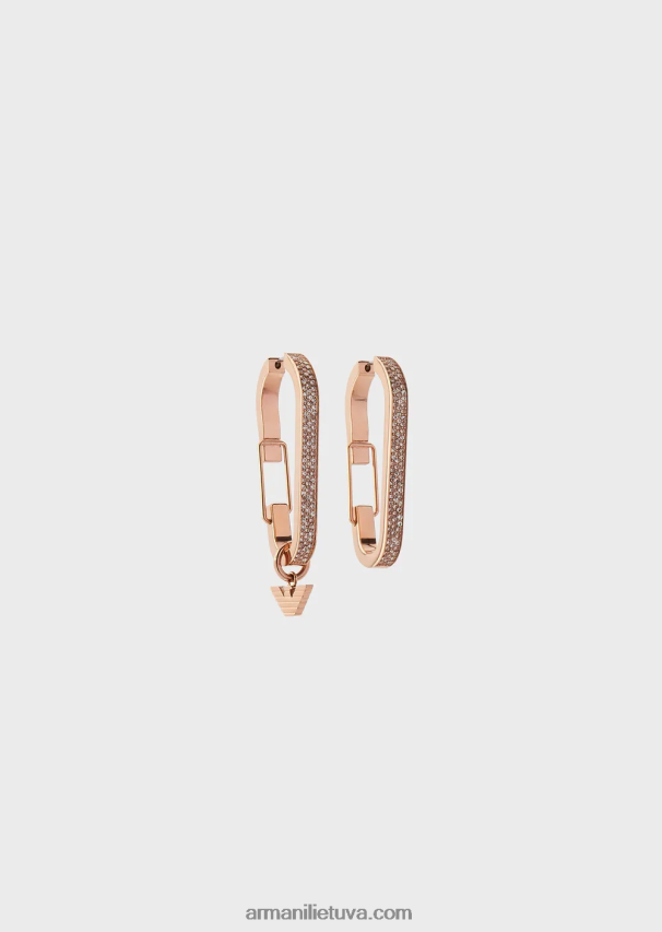 moterysArmani rožinio aukso atspalvio nerūdijančio plieno auskarai 02482X795