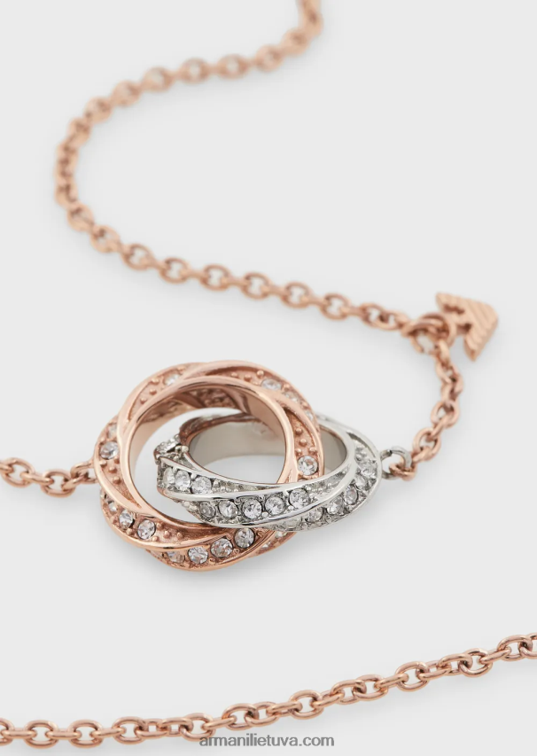 moterys daugiaspalvis Armani dviejų spalvų nerūdijančio plieno grandinėlės karoliai 02482X837