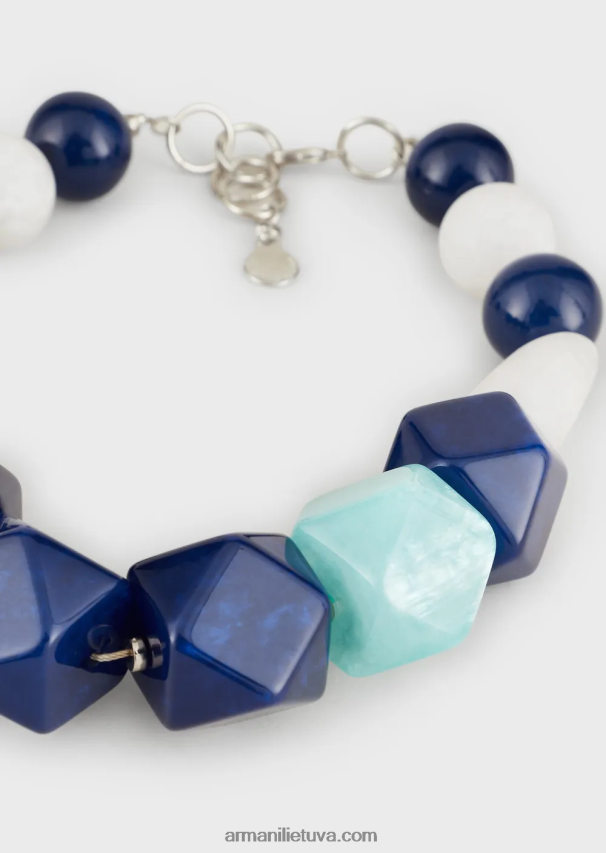 moterys daugiaspalvis Armani kaklo karoliai su dervos akmenimis ir rutuliukais 02482X816