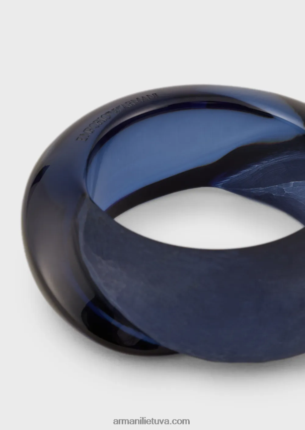 moterys mėlyna Armani mišri blizgios ir matinės dervos apyrankė 02482X807