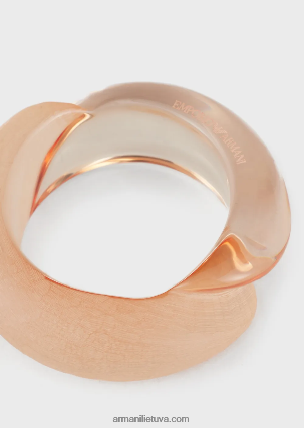 moterys nuogas Armani mišri blizgios ir matinės dervos apyrankė 02482X806