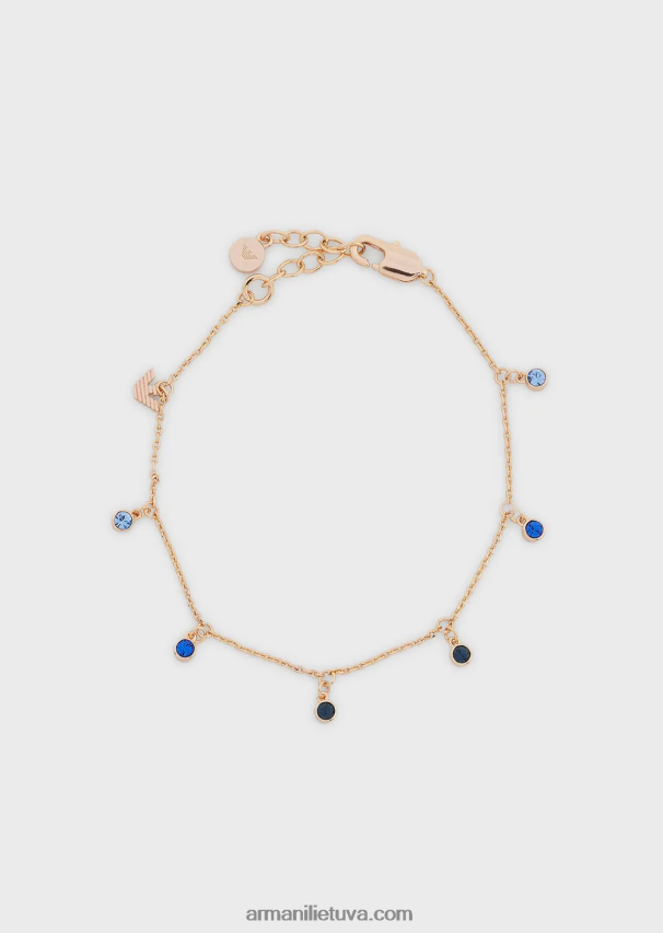 moterys rozinis auksas Armani rožinio aukso atspalvio žalvario stoties apyrankė 02482X829