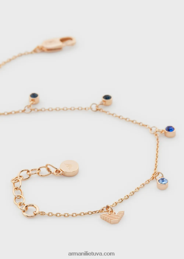 moterys rozinis auksas Armani rožinio aukso atspalvio žalvario stoties apyrankė 02482X829