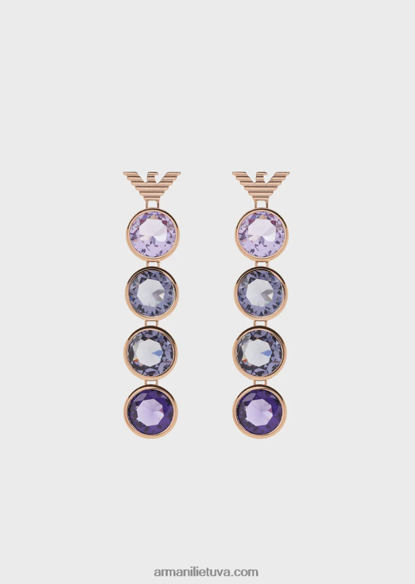 moterys rozinis auksas Armani rožinio aukso atspalvio nerūdijančio plieno auskarai 02482X832