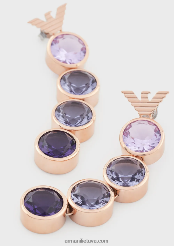 moterys rozinis auksas Armani rožinio aukso atspalvio nerūdijančio plieno auskarai 02482X832