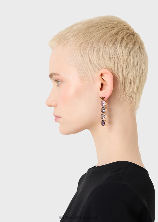 moterys rozinis auksas Armani rožinio aukso atspalvio nerūdijančio plieno auskarai 02482X832